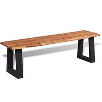 Suoliukas VLX Solid Acacia Wood 245687, rudas, 1450 mm x 400 mm x 450 mm