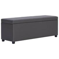 Suoliukas VLX Faux Leather 281312, pilkas, 1160 mm x 380 mm x 430 mm