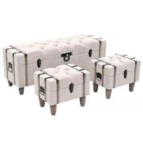 Suoliukas VLX Storage 245762, kreminės spalvos, 1120 mm x 370 mm x 450 mm
