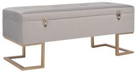 Suoliukas VLX Velvet 247573, aukso/pilkas, 1050 mm x 400 mm x 440 mm