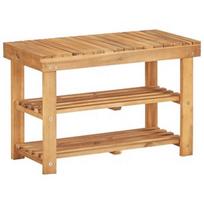 Lentyna VLX Solid Acacia Wood 45930, ruda, 70 x 32 x 46 cm