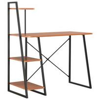 Stalas VLX Desk With Shelving Unit 20285, rudas