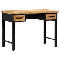 Stalas VLX Solid Mango Wood 247758, rudas/juodas