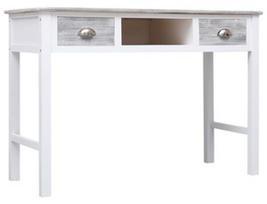 Stalas VLX Classic Wood 284153, baltas/pilkas