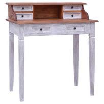 Stalas VLX Solid Reclaimed Wood, rudas/baltas