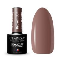Claresa Soak Off UV/LED Brown hibridinis nagų lakas 304 5g