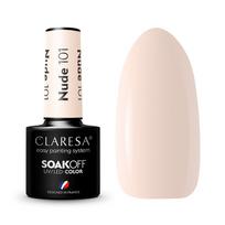 uv geliniai lakai - Claresa Soak Off UV/LED Nude hibridinis nagų lakas 101 5g - 1 nuotrauka