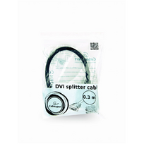 dvi i vga adapter - Gembird Adapter DVI-i / VGA x2 Black 0.3m - 2 nuotrauka