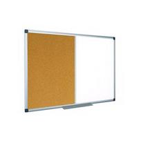 kamstine lenta - Baltoji magnetinė ir kamštinė lenta BI-OFFICE MAYA Combo 90x60, aliuminio rėmas - 1 nuotrauka