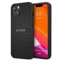 dekliukas iphone 13 mini - Guess GUHCP13SPSASBBK Saffiano Stripe Back Case for Apple iPhone 13 Mini Juodas - 1 nuotrauka