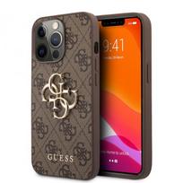 Cg Mobile France GUHCP13L4GMGBR Guess PU 4G Metal Logo Zadní Kryt pro iPhone 13 Pro Brown (Brown)
