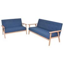 Sofa VLX 2 Piece Set 274914, mėlyna, 67 x 113.5 x 73.5 cm