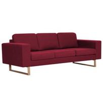 Sofa VLX 3-Seater, raudona, 200 x 82 x 75 cm