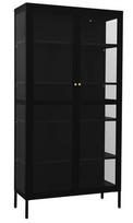 Vitrina VLX Display Cabinet, juoda, 40 cm x 90 cm x 180 cm