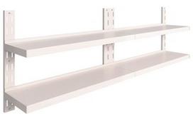 Sieninė lentyna VLX 2-Tier Floating 3055900, balta, 240 cm x 30 cm x 70 cm