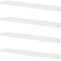 Sieninė lentyna VLX 276000 4pcs, balta, 120 cm x 20 cm x 3.8 cm
