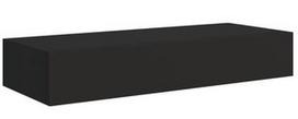 Sieninė lentyna VLX Drawer Shelf, juoda, 23.5 cm x 60 cm x 10 cm