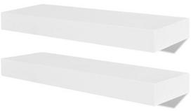 Sieninė lentyna VLX 275996, balta, 20 cm x 40 cm x 3.8 cm