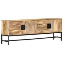 TV staliukas VLX Solid Mango Wood 285863, rudas/juodas, 300 mm x 1400 mm x 500 mm