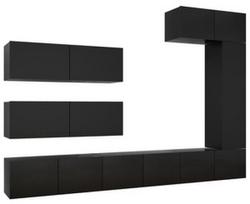 TV staliukas VLX 7 Piece Set 3078822, juodas, 300 mm x 800 mm x 300 mm
