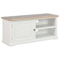 TV staliukas VLX Wood 249879, baltas/medžio, 900 mm x 300 mm x 400 mm
