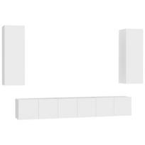 TV staliukas VLX Cabinet Set 3074454, baltas, 300 mm x 600 mm x 300 mm