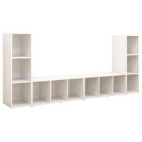 TV staliukas VLX Cabinets Set 3080039, baltas, 350 mm x 1070 mm x 370 mm