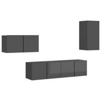 TV staliukas VLX Cabinet Set 3079517, pilkas, 300 mm x 305 mm x 600 mm