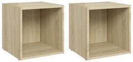 TV staliukas VLX Chipboard Sonoma Oak, rudas, 350 mm x 370 mm x 370 mm