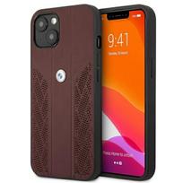 BMW BMHCP13MRSPPR Leather Back Case For Apple iPhone 13 Raudona