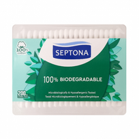 SEPTONA higieniniai vatos pagaliukai BIO, 200 vnt.