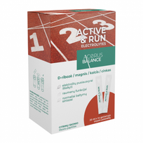  ACORUS BALANCE ACTIVE & RUN ELECTROLYTES, citrinų skonio, 14 paketėlių