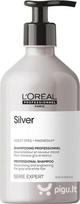 Geltonus atspalvius neutralizuojantis šampūnas žiliems ir šviesintiems plaukams L’Oreal Professionnel Serie Expert Silver 500 ml