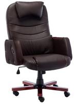 Biuro kėdė VLX Faux Leather 20377, ruda