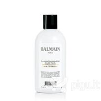 Geltoną toną neutralizuojantis šampūnas šviesiems ir pilkiems plaukams Balmain Illuminating Shampoo Silver Pearl, 300 ml
