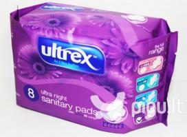 Higieniniai paketai Ultrex Ultra Night, 8 vnt