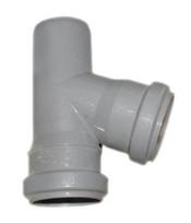 trisakis senukai - Trišakis Wavin 3-Way Drain Pipe Grey 67° 50/40mm - 1 nuotrauka