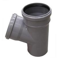 kanalizacijos vamzdziai - Trišakis Wavin 3-Way Connector Pipe Grey 67° 110mm - 1 nuotrauka