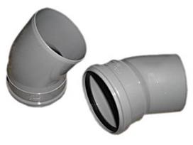kanalizacijos vamzdziai - Alkūnė Wavin Elbow Pipe Optima Grey 30° 110mm - 1 nuotrauka