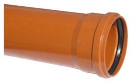 kanalizacijos vamzdziai - Kanalizacijos vamzdis Wavin Sewer Pipe Brown 110mm 3m - 1 nuotrauka