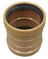 kanalizacijos vamzdziai - Dviguba mova Wavin Double Sewer Socket D160mm Brown - 1 nuotrauka