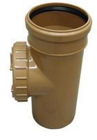 pvc 110 - Pravala Wavin 3-Way Pipe Brown 110mm - 1 nuotrauka