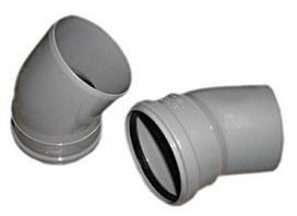 kanalizacijos vamzdziai senukai - Alkūnė Wavin Elbow Pipe Grey 67° 40mm - 1 nuotrauka