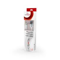 pakrovejas lightning - Gembird Magnetic Cable USB / Apple Lightning Silver - 5 nuotrauka