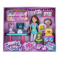 Lėlė su veterinarijos klinikos rinkiniu SPARKLE GIRLZ