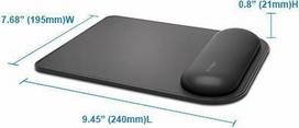 peles kilimelis mouse pad - Kensington ErgoSoft Mouse Pad With Wrist Rest For Standard Black - 8 nuotrauka