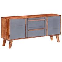 Komoda VLX Solid Sheesham Wood 286371, ruda/pilka, 120 x 30 x 55 cm