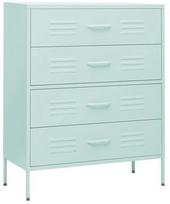 Komoda VLX Steel 336203, mėtinė, 80 x 35 x 101.5 cm