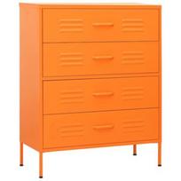 Komoda VLX Steel 336201, oranžinė, 80 x 35 x 101.5 cm