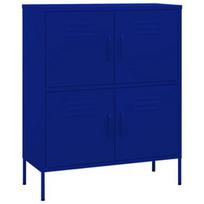 Komoda VLX Steel, mėlyna, 80 x 35 x 101.5 cm